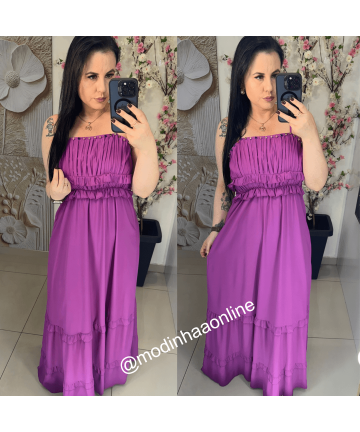Vestido Yasmim Fucsia